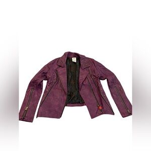 Disney Purple Leather Jacket with Studs
